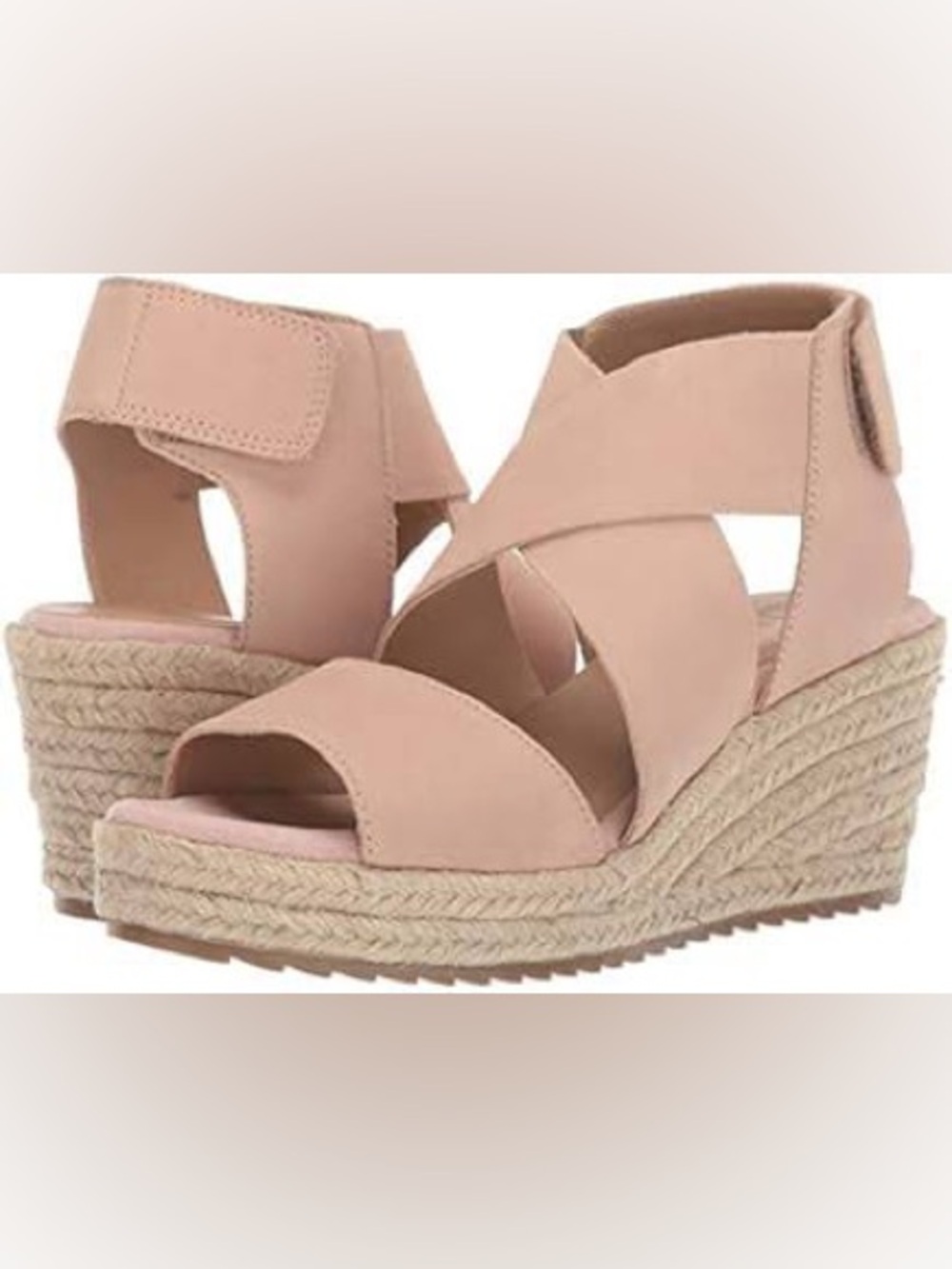 SOUL Naturalizer Blush Pink Espadrille Wedge Sandals
